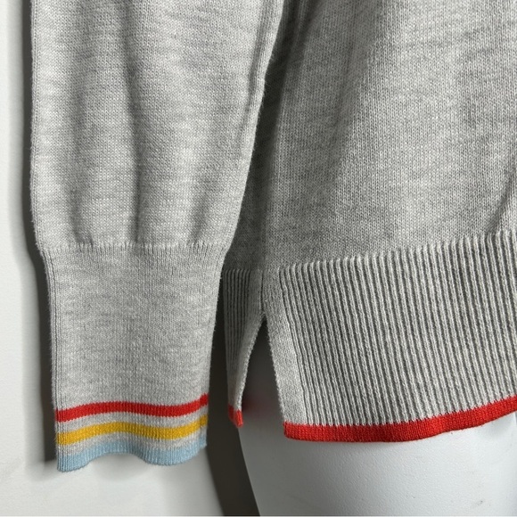 TIME AND TRU Grey Rainbow Happy Knit Sweater - Picture 5 of 8